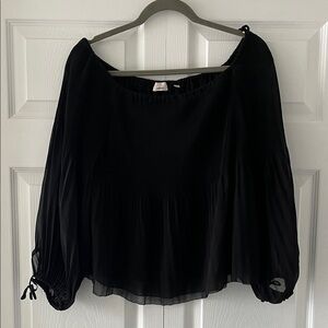 Wilfred Black Off-Shoulder Peasant Blouse